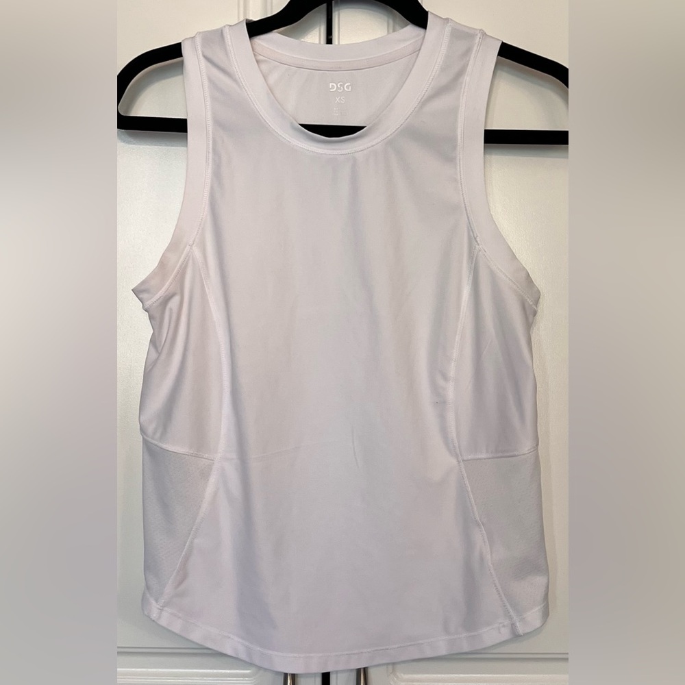 DSG Athletic Tank Top, White - Size XS